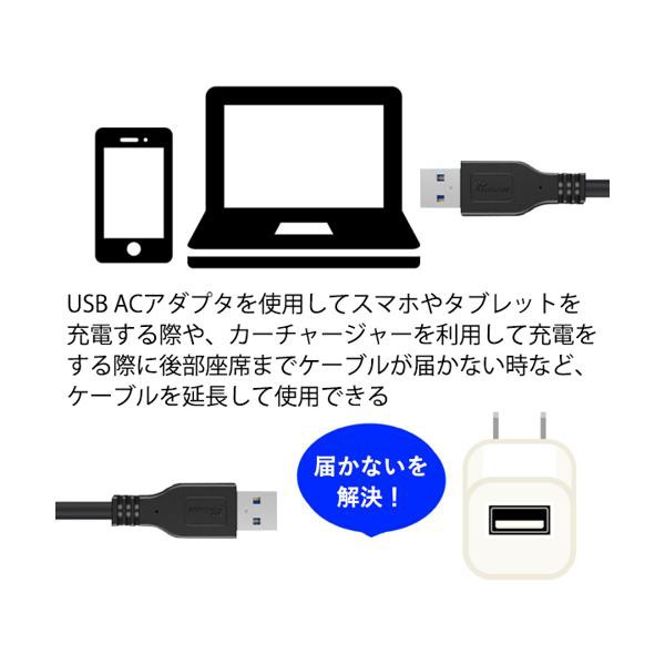 USB Type-C 延長ケーブル 1.0m オスメス 1年保証 USB3.2 10Gbps PD 急速充電 100W 20V／5A データ転送 4K60Hz対応 | タイプc usbc スマホ 1m |L