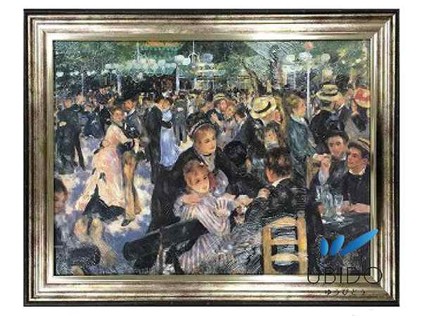 絵画 額入り ムーラン・ド・ラ・ギャレットの舞踏会 Dance at the Moulin de la Galette ピエール・オー｜au PAY  マーケット