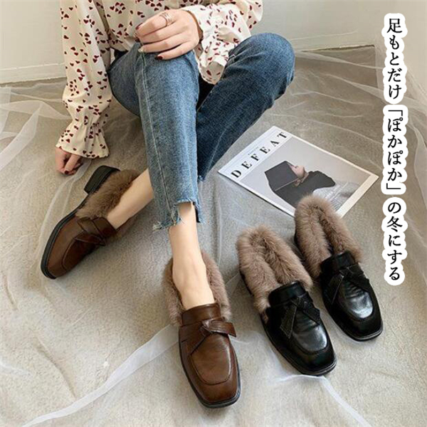 モカシン レディース スリッポン モカシンシューズ ファー 内ボア スノーブーツ 裏起毛 保温 防寒 無地 カジュアルシューズ フラットシュの通販はau Pay マーケット あたしのセンス