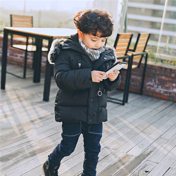 男の子 ジャケット 黒い L キッズ ダウンコート ダウンジャケット 女の子 男の子 アウター