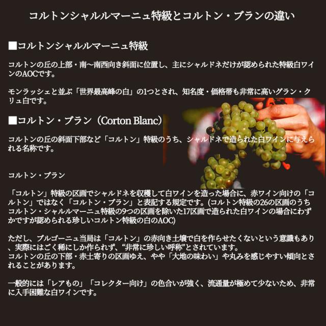 コルトン GC特級 ブラン 2016 希少限定セラー出し秘蔵作品 モワラール グループ 10年熟成作品 超重厚ボトル (高級底上げボトル)_4