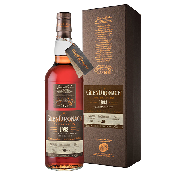 【正規品 箱入】グレンドロナック 1993 年 29 年熟成品 ペドロヒメネス カスク CASK No.6344 ハイランド シングル モルト