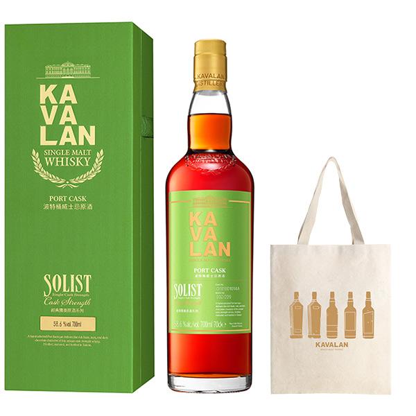 【正規品 箱入】【カバランオリジナルトートバッグ付き】カバラン ソリスト ポート カスク カスクストレングス 台湾ウイスキー 金車 700ml 50-59.9%の通販は