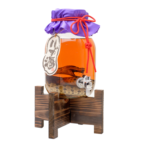 【送料無料】【正規品】ハブ入り ハブ酒 蛇口付き 台付き 南都酒造所 3300ml 35％_1