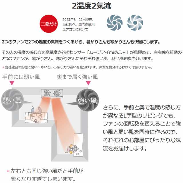 エアコン 主に14畳 三菱電機 ズバ暖霧ヶ峰 2024年 モデル VXVシリーズ ホワイト ムーブアイmirA.I.+単相 200V  MSZ-VXV4024S-Wの通販はau PAY マーケット - イーマックスジャパン | au PAY マーケット－通販サイト