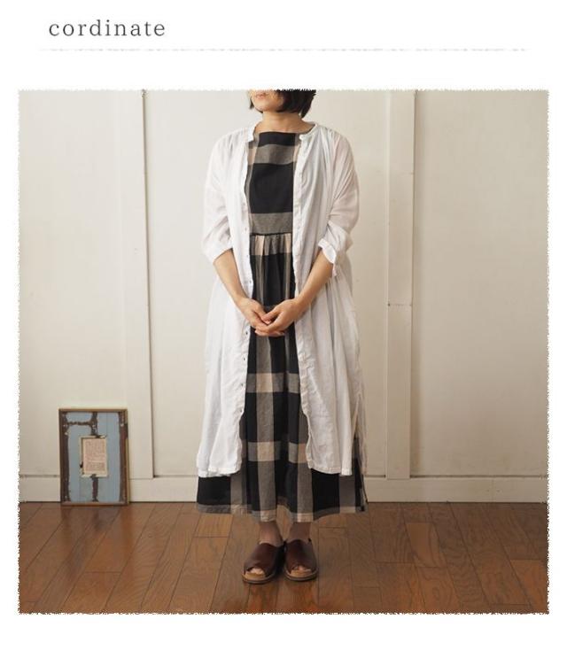 Sunvalley サンバレー ボイルコットンロングシャツワンピース 抜群にやわらかなボイル綿ノーカラーシャツワンピ レディース サイドスリの通販はau Pay マーケット Urala うらら