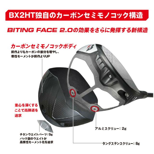 ブリヂストン ゴルフ BX2HT ドライバー 右用 TENSEI PRO BLACK 1K CORE