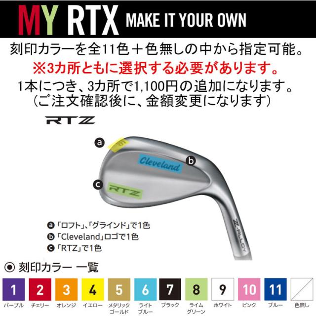 メーカーカスタムクラブ クリーブランド RTZ ブラックサテン 右用 ウェッジ N.S.PRO MODUS3 TOUR 105 スチールシャフト 日本正規品 Cleveland Z-ALLOY ゼットアロイ 受注生産 ダンロップ 日本仕様