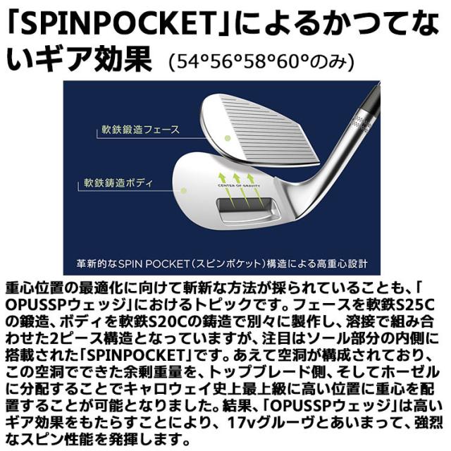 メーカーカスタムクラブ キャロウェイ OPUS SP ウェッジ クロム 左用