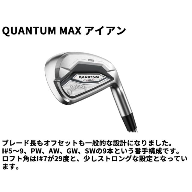 メーカーカスタムクラブ キャロウェイ クアンタム マックス アイアン 5本セット(#6-PW) 右用 Dynamic Gold 105 スチールシャフト 日本正規品 QUANTUM MAX 2026