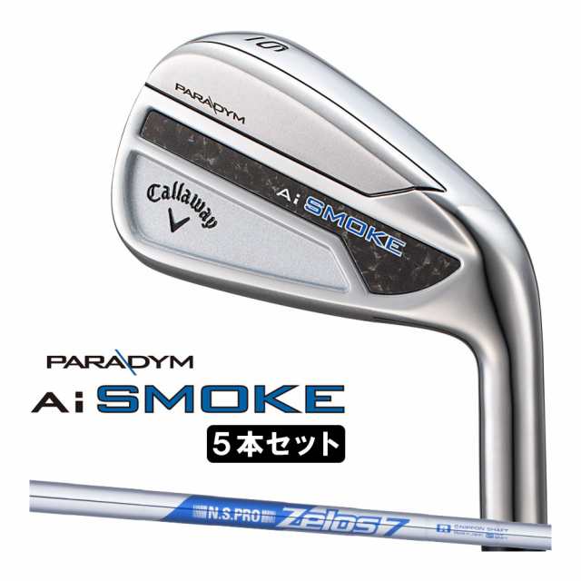 キャロウェイ PARADYM Ai SMOKE アイアン5本セット(#6-9、PW) メンズ 右用 N.S.PRO ZELOS 7 スチールシャフト 日本正規品 2024年モデル C