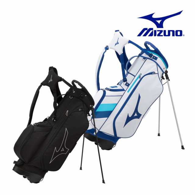 ミズノ Tour Stand キャディバッグ メンズ ホワイト×ブルー ブラック 9.5型 47インチ対応 2.5kg 4分割 5LJC2225 軽量 ゴルフ MIZUNOの通販は