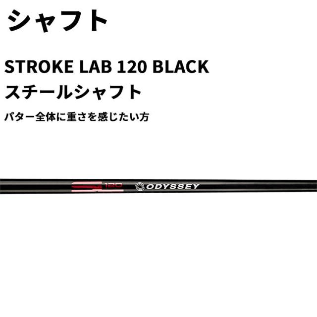 メーカーカスタムクラブ オデッセイ Ai-DUAL Square 2 Square スクエア 2 スクエア パター ハーフボールマックス 左用 STROKE LAB 120 BLACK スチールシャフト 日本正規品 2026 1/2-BALL MAX [JUMBO][タイプD]