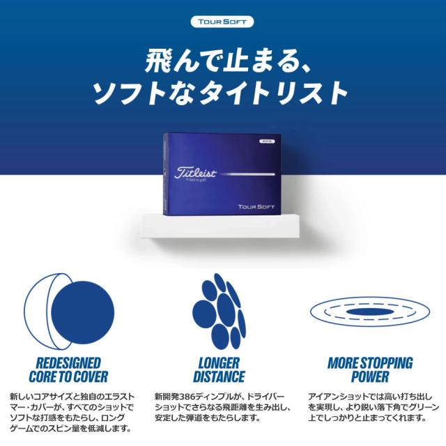 【即納可能】3ダースセット タイトリスト 2026 ツアーソフト ゴルフボール 3ダース(36球) まとめ買い TOUR SOFT Titleist 日本正規品