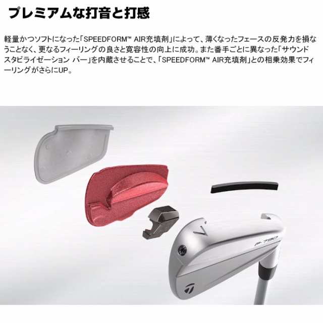 メーカーカスタム】テーラーメイド 2023年モデル P790 IRONS P・790 アイアン 単品(全番手選択可能) RAUNE IRON I  ラウネ カーボンシャフト クラブ