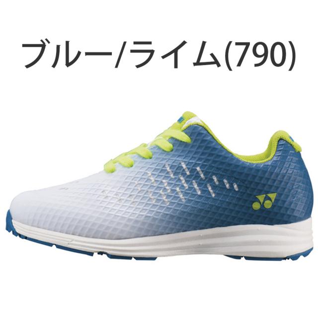 ヨネックス パワークッションエアラスゴルフJ1 シューズ ジュニア SHG-ARJ1 ブルー×ライム 3.5E スパイクレス ゴルフ YONEX_1