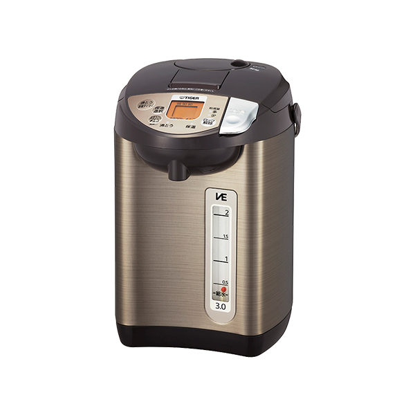 電気ポット 3.0L タイガー 蒸気レス 魔法瓶 保温 とく子さん PIW-A300T ブラウン  節電 メーカー保証 1年保証