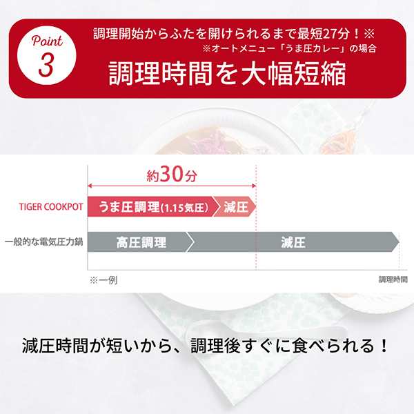 電気圧力鍋 圧力鍋 調理鍋 時短 1台10役 ブラック タイガー魔法瓶 自動調理器 食器洗い乾燥機対応 COK-N220