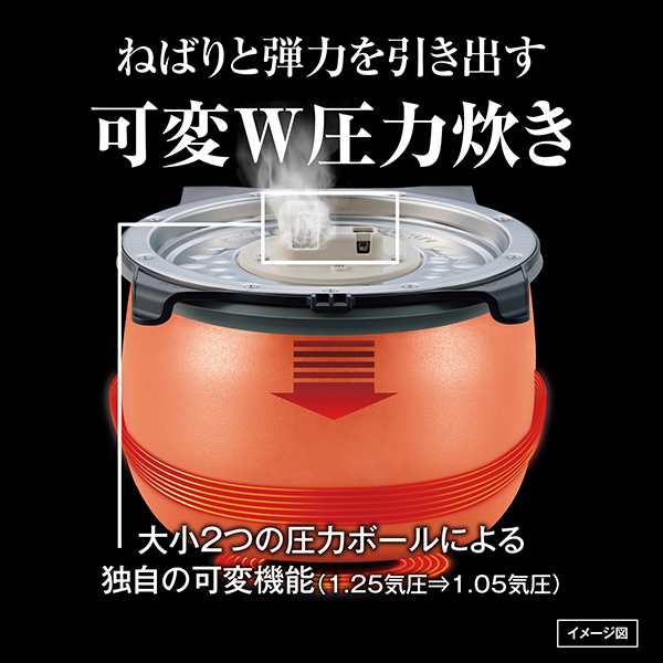 炊飯器 5合炊き タイガー ご泡火炊き 圧力IH炊飯器 JPI-S10N K ブラック タイガー魔法瓶 内ぶた キャップ食洗器対応 日本製