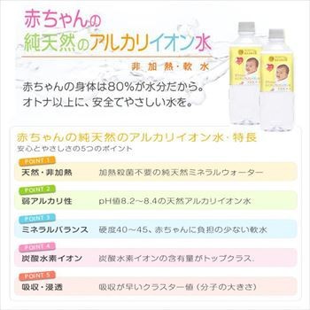 赤ちゃん専用 赤ちゃんの純天然のアルカリイオン水 500ml ミネラルウォーター 粉ミルクの通販はau Pay マーケット 自然派ストアsakura