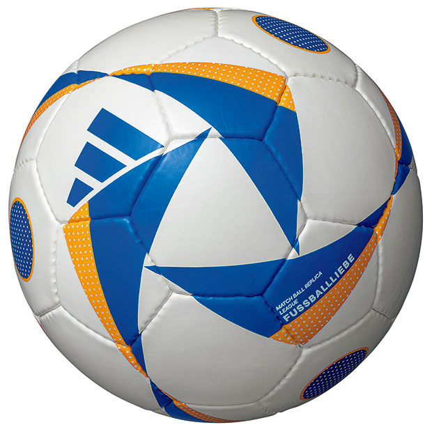 UEFA|EURO2024|公式試合球レプリカ|フースバルリーベ|リーグ　ホワイト×ブルー　【adidas|アディダス】サッカーボール5号球af594wb