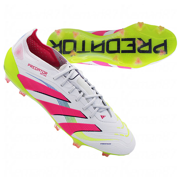 プレデター ELITE FG　フットウェアホワイト×ルシッドピンク　【adidas|アディダス】サッカースパイクid3881