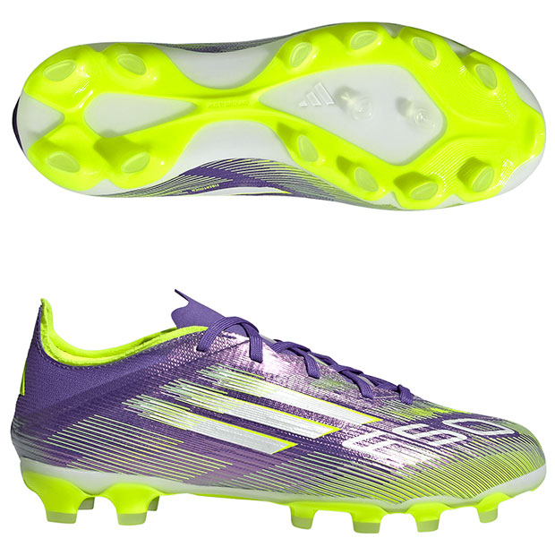 ジュニア F50 ELITE MG　パープルラッシュ×フットウェアホワイト　【adidas|アディダス】サッカージュニアスパイクih9782