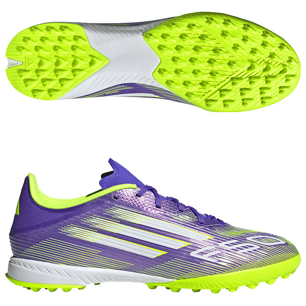 F50 LEAGUE TF　パープルラッシュ×フットウェアホワイト　【adidas|アディダス】サッカーフットサルトレーニングシューズjh7724