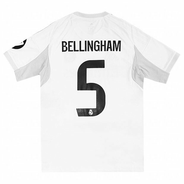 レアルマドリッド 25-26 ホーム 半袖レプリカユニフォーム　5.ジュード・ベリンガム　【adidas|アディダス】クラブチームレプリカウェアーkrn60-jj1931-5-b