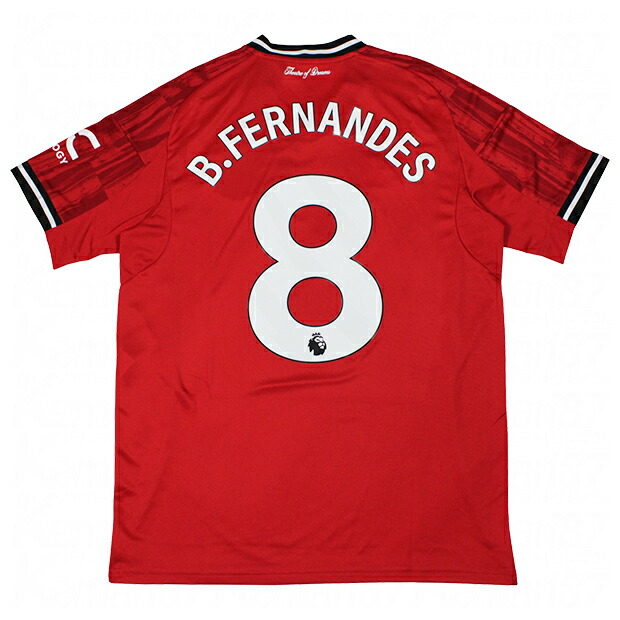 マンチェスターユナイテッド 25-26 ホーム 半袖レプリカユニフォーム　8.ブルーノ・フェルナンデス　【adidas|アディダス】クラブチームレプリカウェアーkrp08-ji7428-8-b