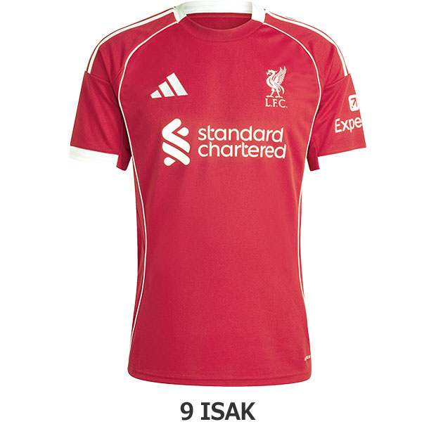 リバプール 25-26 ホーム 半袖レプリカユニフォーム　アレクサンデル・イサク　【adidas|アディダス】クラブチームレプリカウェアーjyf22-jv6423-9-i