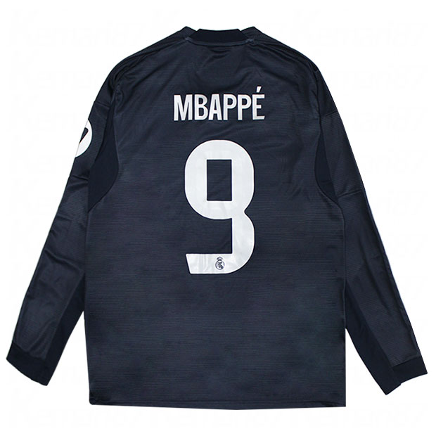 レアルマドリッド 25-26 アウェイ 長袖レプリカユニフォーム　10.キリアン・エムバペ(ムバッペ)　【adidas|アディダス】クラブチームレプリカウェアーkpe18-jp3939-10-mb