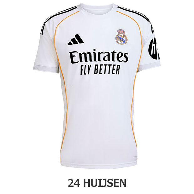 レアルマドリッド 25-26 ホーム 半袖レプリカユニフォーム　24.ディーン・ハイセン　【adidas|アディダス】クラブチームレプリカウェアーkrn60-jj1931-24-h