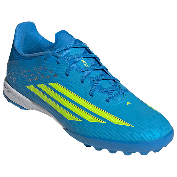 F50 LEAGUE TF　ルシッドレイブルー×チームソーラーイエロー　【adidas|アディダス】サッカーフットサルトレーニングシューズjr8975_1