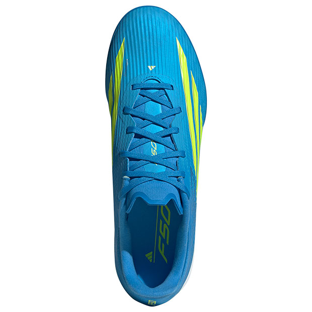 F50 LEAGUE TF　ルシッドレイブルー×チームソーラーイエロー　【adidas|アディダス】サッカーフットサルトレーニングシューズjr8975_3