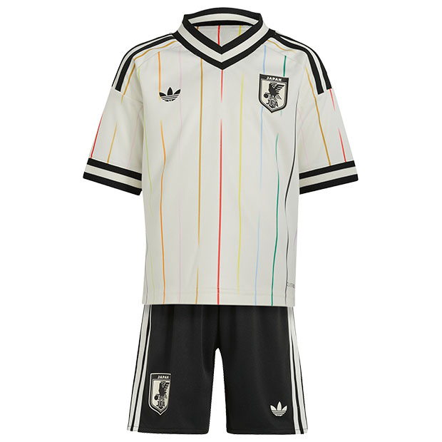 背番号マーク入り キッズ アディダス サッカー日本代表 2026 アウェイ レプリカ ユニフォーム ミニキット ia6117　【adidas|アディダス】サッカー日本代表レプリカウェアーwm459-mark