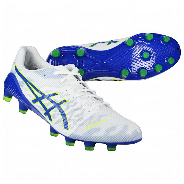 DSライト ACROS 3　ホワイト×アシックスブルー　【asics|アシックス】サッカースパイク1101a070-105