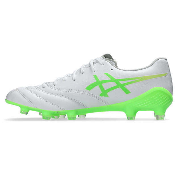 DSライト X-FLY 6　ホワイト×グリーンゲッコ　【asics|アシックス】サッカースパイク1101a076-100_2