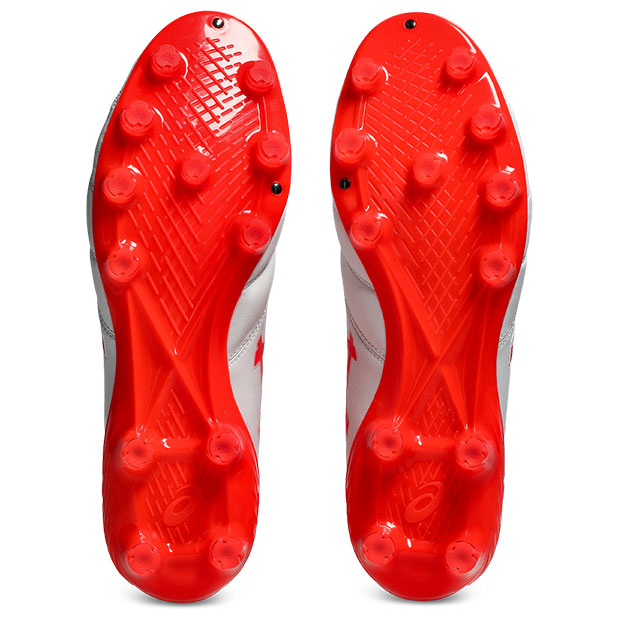 DSライト X-FLY 6　ホワイト×フラッシュレッド　【asics|アシックス】サッカースパイク1101a076-101_4