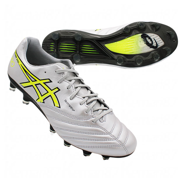 DSライト X-FLY PRO 3　クラウドグレー×セーフティイエロー　【asics|アシックス】サッカースパイク1101a085-020