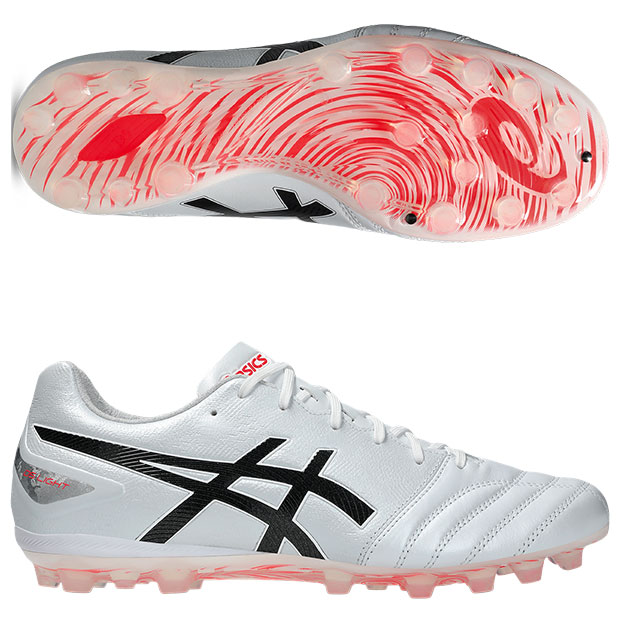 DSライト プロ AG　ホワイト×フラッシュレッド　【asics|アシックス】サッカースパイク1103a096-107
