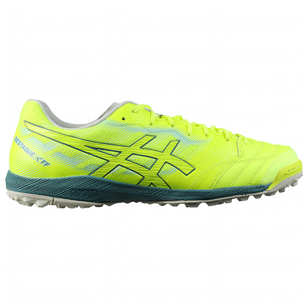 デスタッキ K FF TF　セーフティイエロー×アトランティスブルー　【asics|アシックス】サッカーフットサルトレーニングシューズ1111a218-750_1