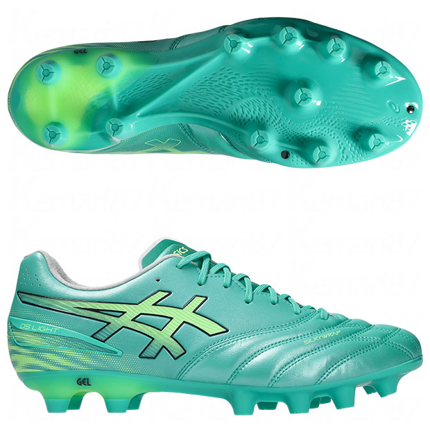 DSライト プロ ワイド　オーロラグリーン×イルミネートグリーン　【asics|アシックス】サッカースパイク1103a122-300