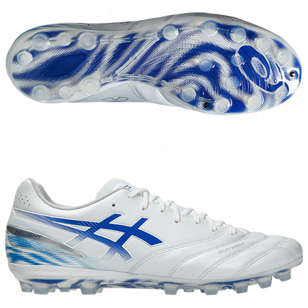 DSライト プロ AG　ホワイト×アシックスブルー　【asics|アシックス】サッカースパイク1103a127-100