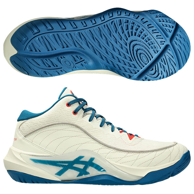 アンプレアルス 3 ワイド　アイボリー×ディープシーティール　【asics|アシックス】バスケットボールシューズ1063a106-750