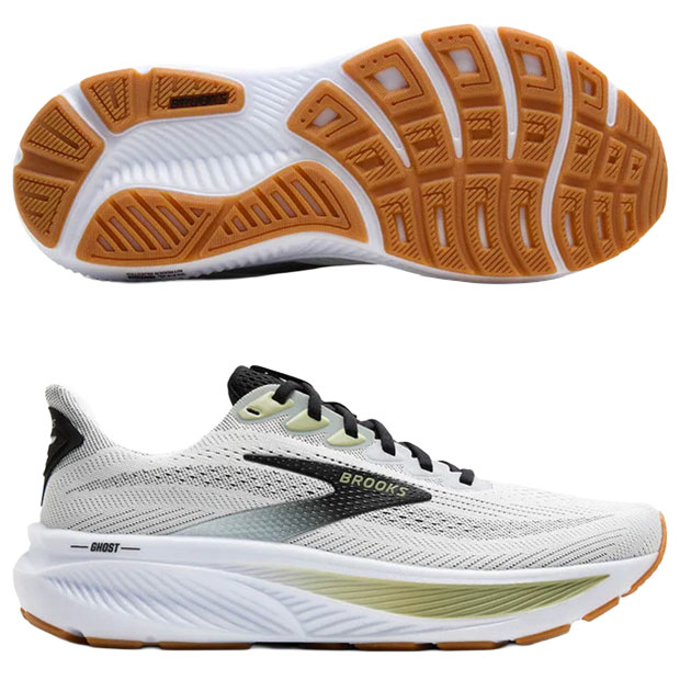 Ghost 17 ゴースト 17　ホワイト×グレー　【BROOKS|ブルックス】ランニングシューズbrm4423-whtgry