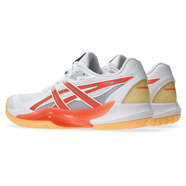 レディース パワーブレイク FF ホワイト×ビビッドコーラル 【asics