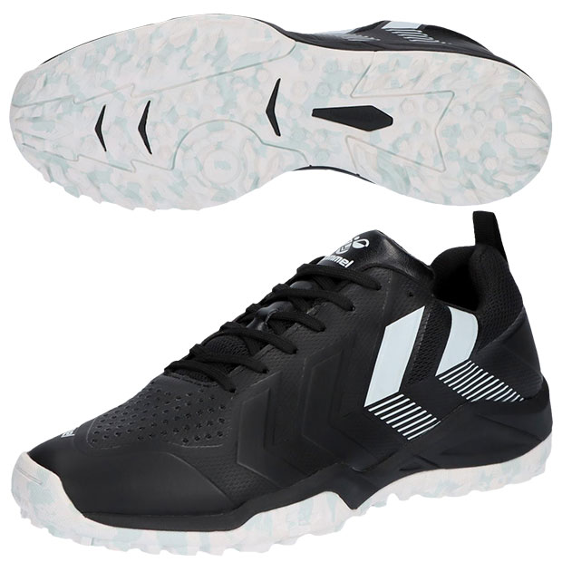 グランドフライ 5　ブラック×ライトブルー　【hummel|ヒュンメル】ハンドボールシューズhas6019-9067