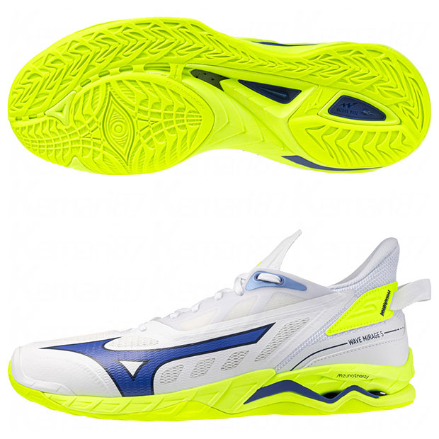 ウエーブ ミラージュ 5　ホワイト×ブルー　【MIZUNO|ミズノ】ハンドボールシューズx1ga235039