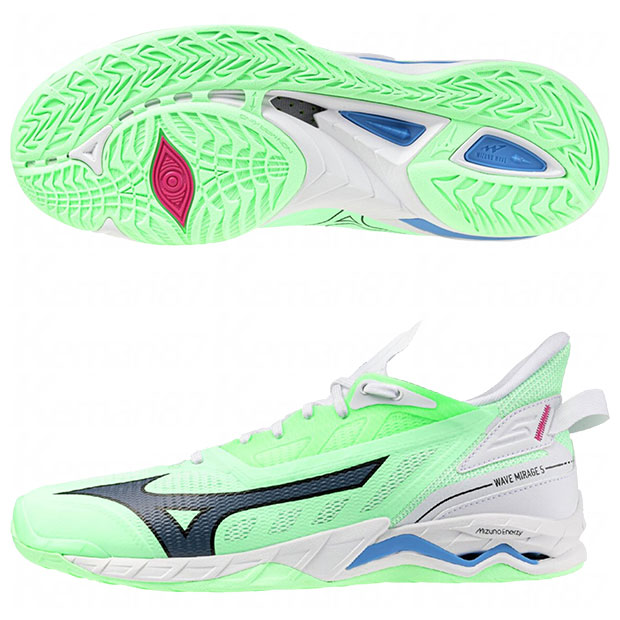 ウエーブ|ミラージュ|5　ネオミント×ブラック　【MIZUNO|ミズノ】ハンドボールシューズx1ga235087